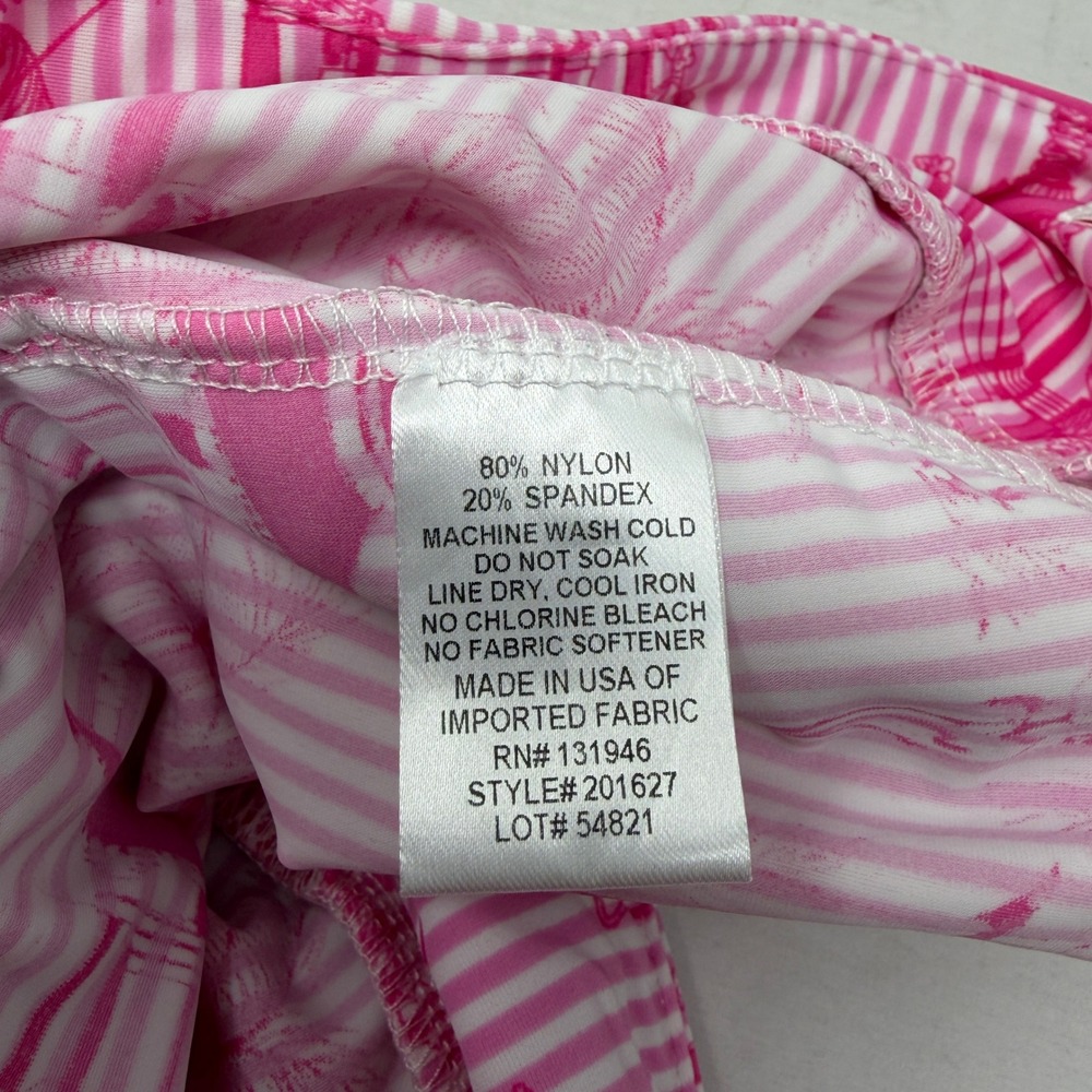 Jude Connally Pink White Chinoiserie Pagoda Stripe Skort Large Golf Tennis - Picture 4 of 10